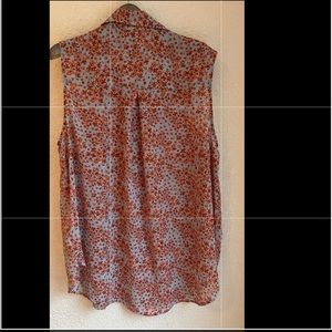 4/$15 - h&m sleeveless poppy flower top